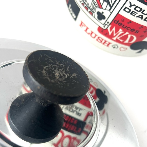 Mid Century MCM Vintage Casino Theme Playing Cards Ice Bucket - Picture 4 of 7